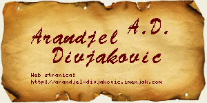Aranđel Divjaković vizit kartica